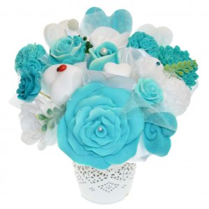 Mýdlová kytice - modrá